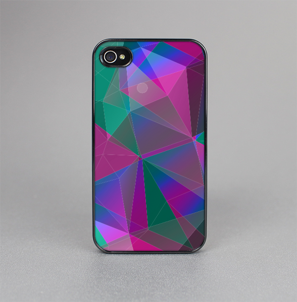 The Raised Colorful Geometric Pattern V6 Skin-Sert for the Apple iPhone 4-4s Skin-Sert Case