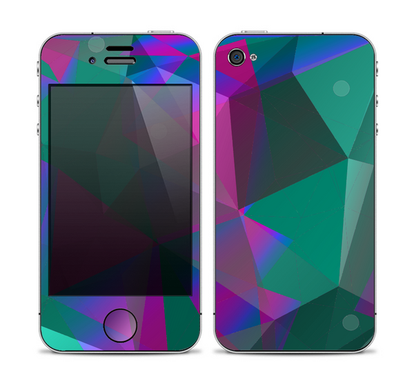 The Raised Colorful Geometric Pattern V6 Skin for the Apple iPhone 4-4s