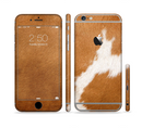 The Real Brown Cow Coat Texture Sectioned Skin Series for the Apple iPhone 6s