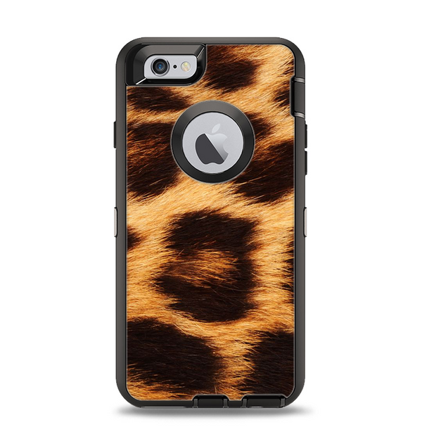 The Real Cheetah Print Apple iPhone 6 Otterbox Defender Case Skin Set
