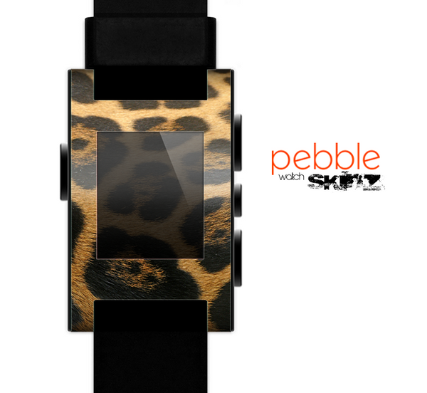 The Real Thin Vector Leopard Print Skin for the Pebble SmartWatch