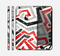 The Red-Gray-Black Abstract V3 Pattern Skin for the Apple iPhone 6 Plus