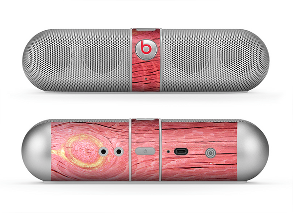 The Red-Wood with Yellow Knot Skin for the Beats by Dre Pill Bluetooth Speaker