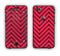 The Red & Black Sketch Chevron Apple iPhone 6 Plus LifeProof Nuud Case Skin Set