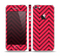 The Red & Black Sketch Chevron Skin Set for the Apple iPhone 5