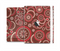 The Red & Brown Creative Flower Pattern Skin Set for the Apple iPad Mini 4