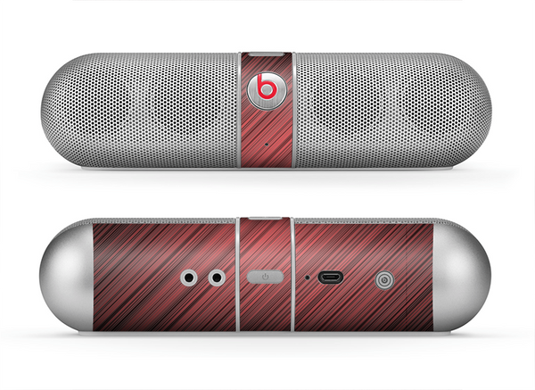 The Red Diagonal Thin HD Stripes Skin for the Beats by Dre Pill Bluetooth Speaker