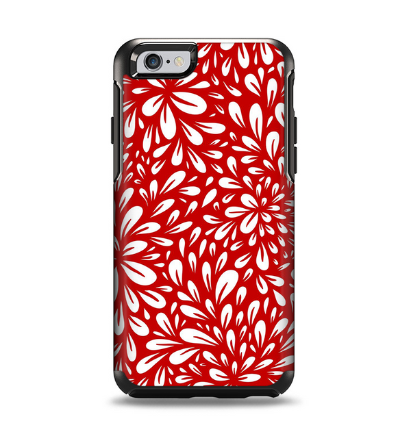 The Red Floral Sprout Apple iPhone 6 Otterbox Symmetry Case Skin Set