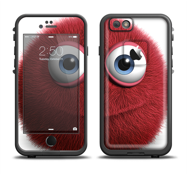 The Red Fuzzy Wuzzy Apple iPhone 6 LifeProof Fre Case Skin Set