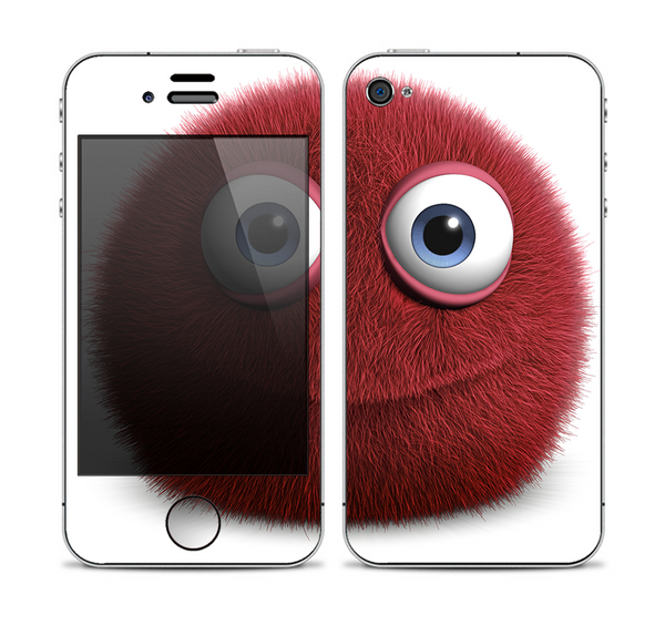 The Red Fuzzy Wuzzy Skin for the Apple iPhone 4-4s