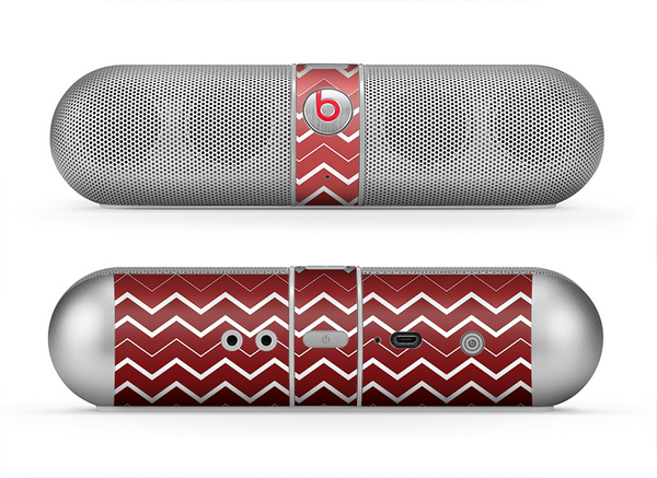 The Red Gradient Layered Chevron Skin for the Beats by Dre Pill Bluetooth Speaker