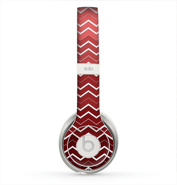 The Red Gradient Layered Chevron Skin for the Beats by Dre Solo 2 Headphones