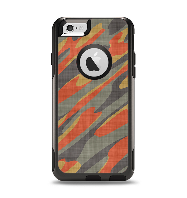 The Red, Green and Black Abstract Traditional Camouflage Apple iPhone 6 Otterbox Commuter Case Skin Set