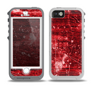 The Red Grunge Paint Splatter Skin for the iPhone 5-5s OtterBox Preserver WaterProof Case