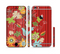 The Red Striped Vector Floral Design Sectioned Skin Series for the Apple iPhone 6 Plus