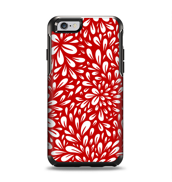 The Red Vector Floral Sprout Apple iPhone 6 Otterbox Symmetry Case Skin Set