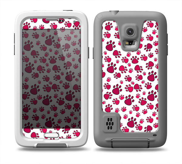 The Red & White Paw Prints Skin Samsung Galaxy S5 frē LifeProof Case