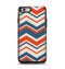 The Red, White and Blue Textile Chevron Pattern Apple iPhone 6 Otterbox Symmetry Case Skin Set