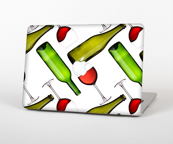 The Red Wine Bottles and Glasses Skin Set for the Apple MacBook Air 13"