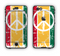 The Red, Yellow & Green Layered Peace Apple iPhone 6 Plus LifeProof Nuud Case Skin Set