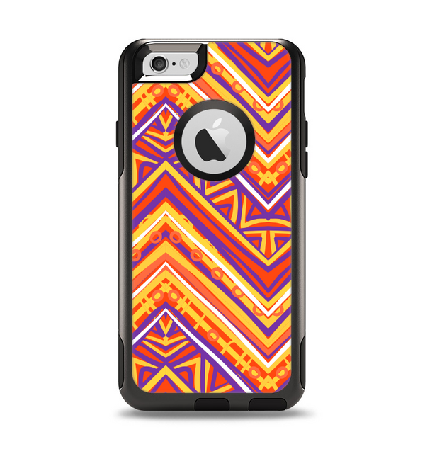The Red, Yellow and Purple Vibrant Aztec Zigzags Apple iPhone 6 Otterbox Commuter Case Skin Set