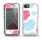 The Red and Blue Lopsided Loop-Hearts Skin for the iPhone 5-5s OtterBox Preserver WaterProof Case