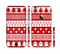 The Red and White Christmas Pattern Sectioned Skin Series for the Apple iPhone 6