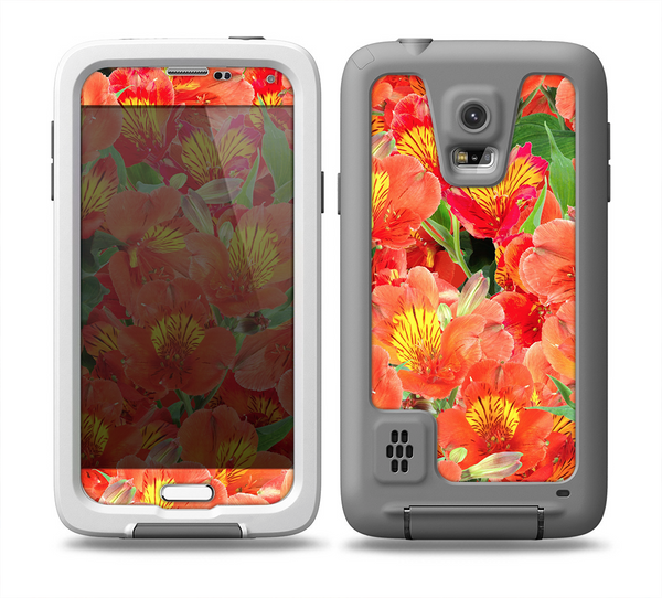 The Red and Yellow Watercolor Flowers Skin Samsung Galaxy S5 frē LifeProof Case