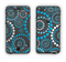 The Retro Blue Circle-Dotted Pattern Apple iPhone 6 Plus LifeProof Nuud Case Skin Set