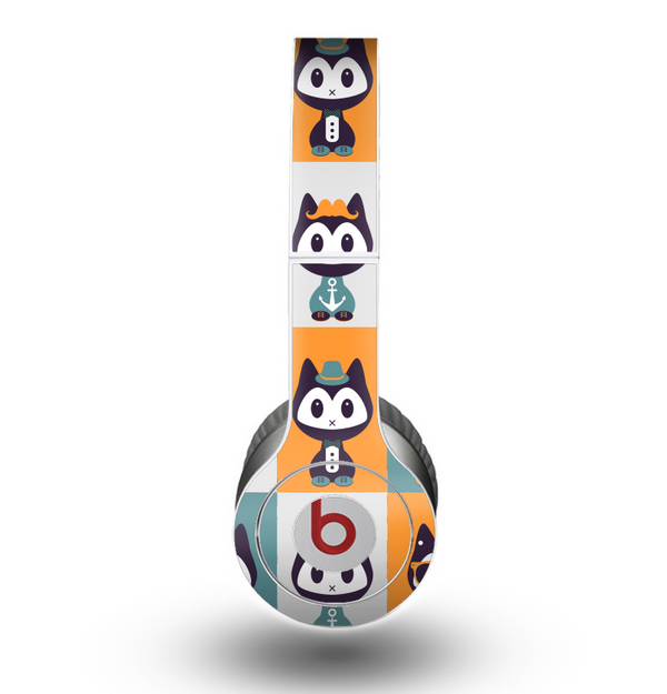 The Retro Cats with Accessories Skin for the Beats by Dre Original Solo-Solo HD Headphones