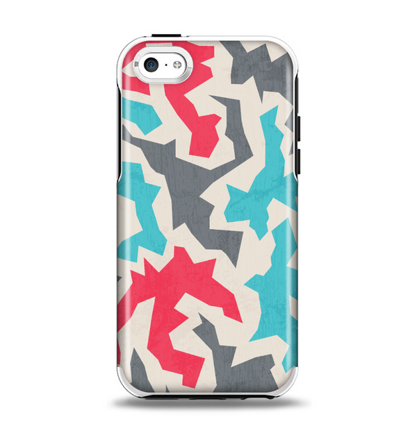 The Retro Colored Abstract Maze Pattern Apple iPhone 5c Otterbox Symmetry Case Skin Set