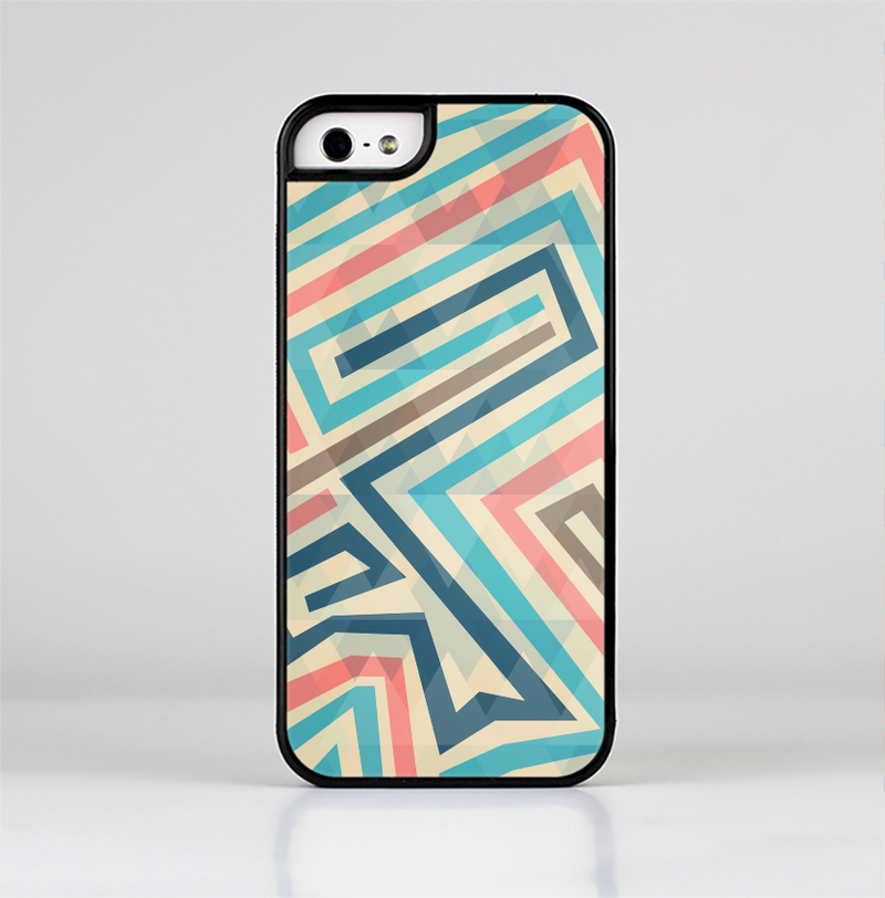 The Retro Colored Maze Pattern Skin-Sert for the Apple iPhone 5-5s Skin-Sert Case