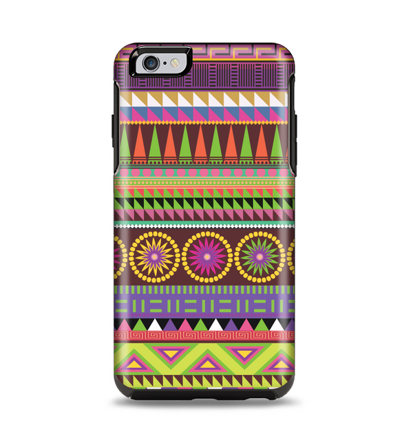 The Retro Colored Modern Aztec Pattern V63 Apple iPhone 6 Plus Otterbox Symmetry Case Skin Set