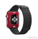 The Rich Red Leather Full-Body Skin Kit for the Apple Watch