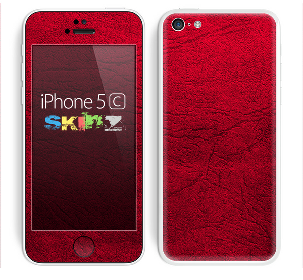The Rich Red Leather Skin for the Apple iPhone 5c