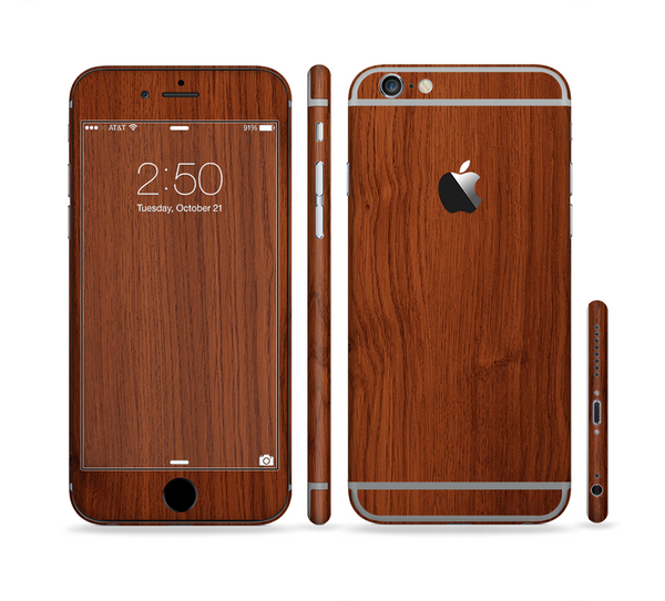 The Rich Wood Texture Sectioned Skin Series for the Apple iPhone 6