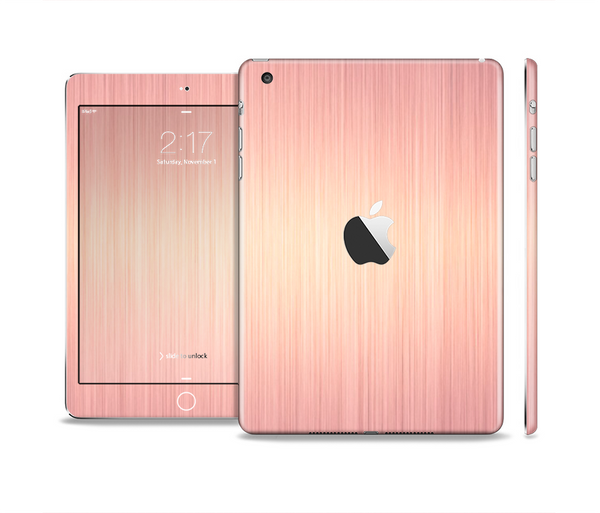 The Rose Gold Brushed Surface Skin Set for the Apple iPad Mini 4