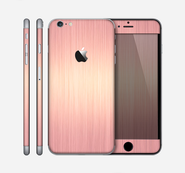 The Rose Gold Brushed Surface Skin for the Apple iPhone 6 Plus