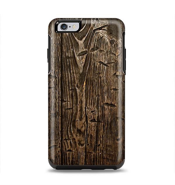 The Rough Textured Dark Wooden Planks Apple iPhone 6 Plus Otterbox Symmetry Case Skin Set