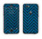 The Royal Blue & Black Sketch Chevron Apple iPhone 6 Plus LifeProof Nuud Case Skin Set