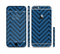 The Royal Blue & Black Sketch Chevron Sectioned Skin Series for the Apple iPhone 6