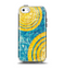 The Scratched Blue and Gold Surface Apple iPhone 5c Otterbox Symmetry Case Skin Set