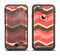 The Scratched Coral & Brown Layered Chevron V1 Apple iPhone 6 LifeProof Fre Case Skin Set