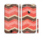 The Scratched Coral & Brown Layered Chevron V1 Sectioned Skin Series for the Apple iPhone 6