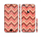 The Scratched Coral & Brown Layered Chevron V2 Sectioned Skin Series for the Apple iPhone 6