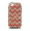 The Scratched Coral & Brown Layered Chevron V3 Apple iPhone 5c Otterbox Symmetry Case Skin Set