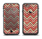 The Scratched Coral & Brown Layered Chevron V3 Apple iPhone 6 LifeProof Fre Case Skin Set