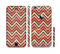 The Scratched Coral & Brown Layered Chevron V3 Sectioned Skin Series for the Apple iPhone 6
