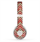 The Scratched Coral & Brown Layered Chevron V3 Skin for the Beats by Dre Solo 2 Headphones