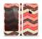 The Scratched Coral & Brown Layered Chevron V4 Skin Set for the Apple iPhone 5